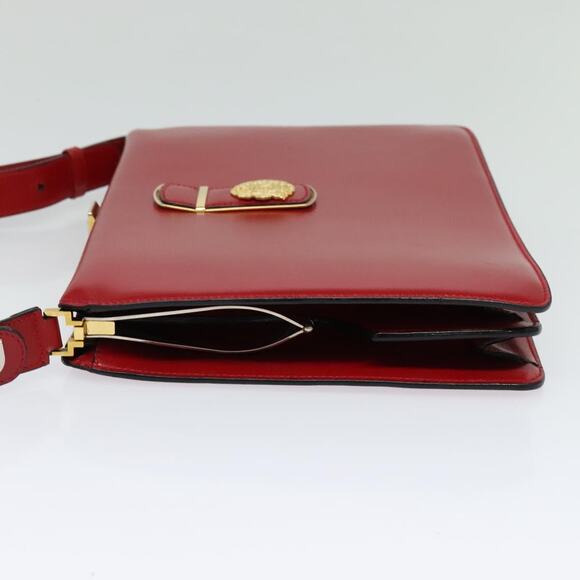 CELINE Shoulder Bag Leather Red Gold - Picture 4 of 12